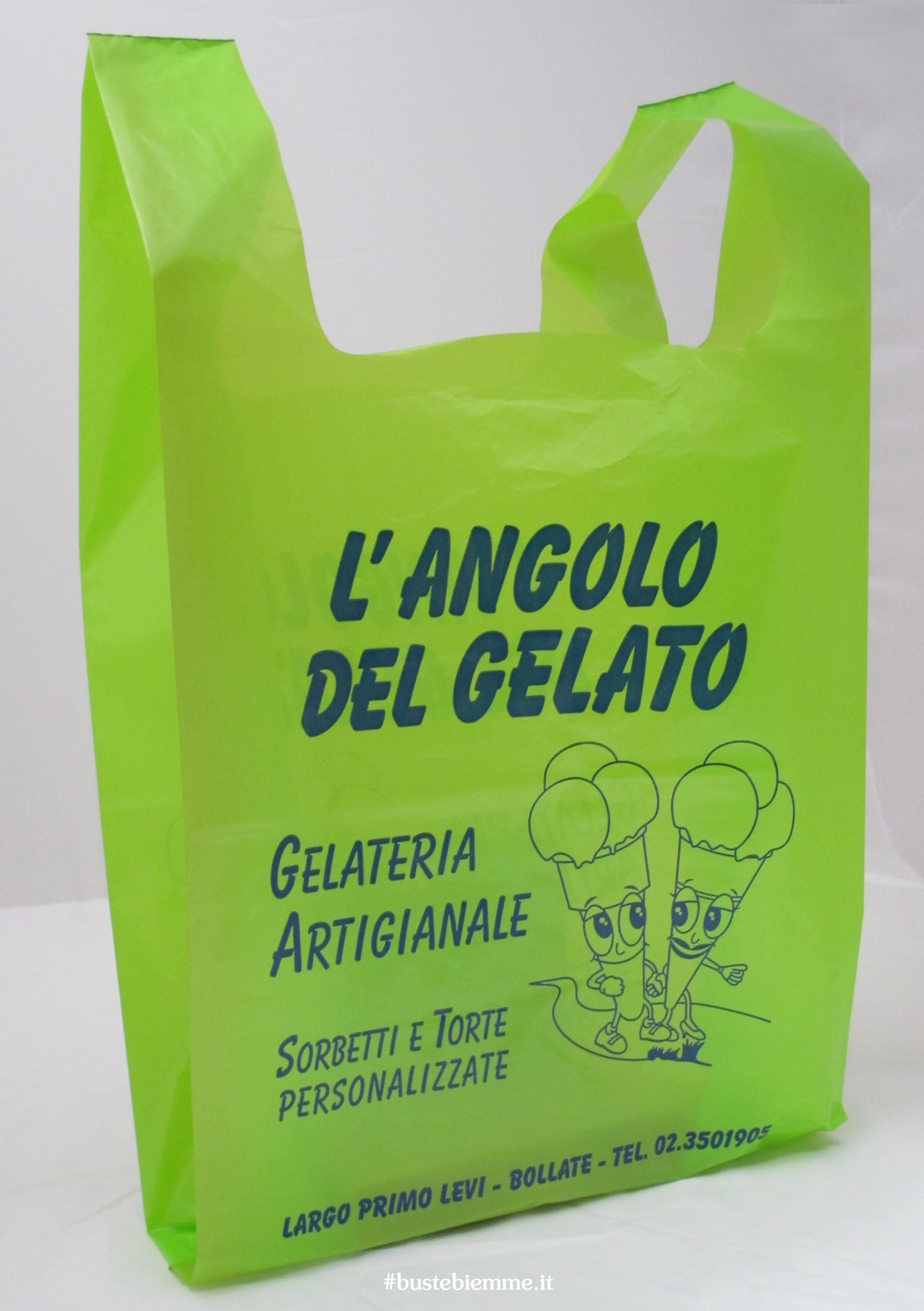 sacchetto in plastica maniglia canottiera