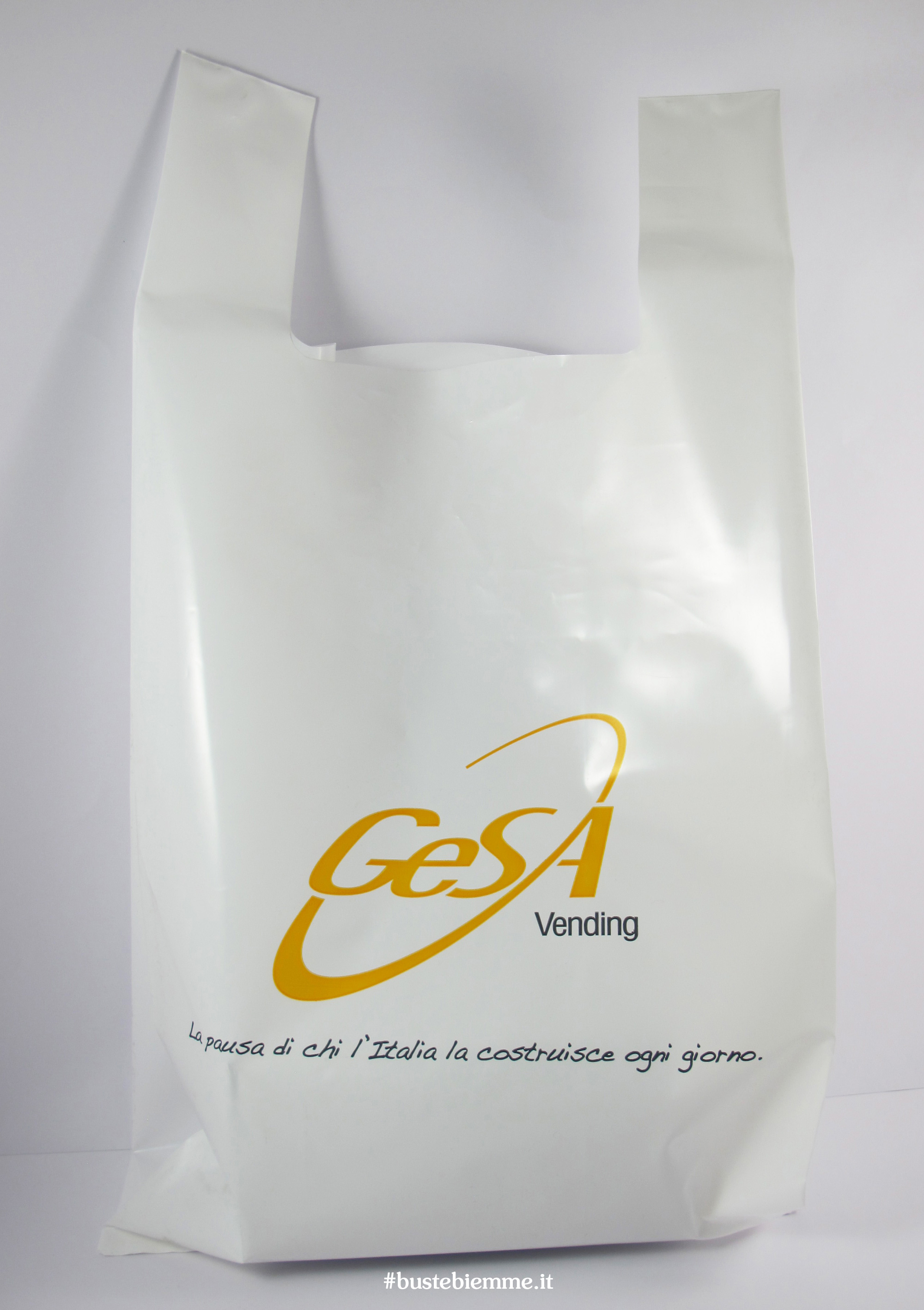 sacchetto in plastica personalizzato con maniglia canottiera