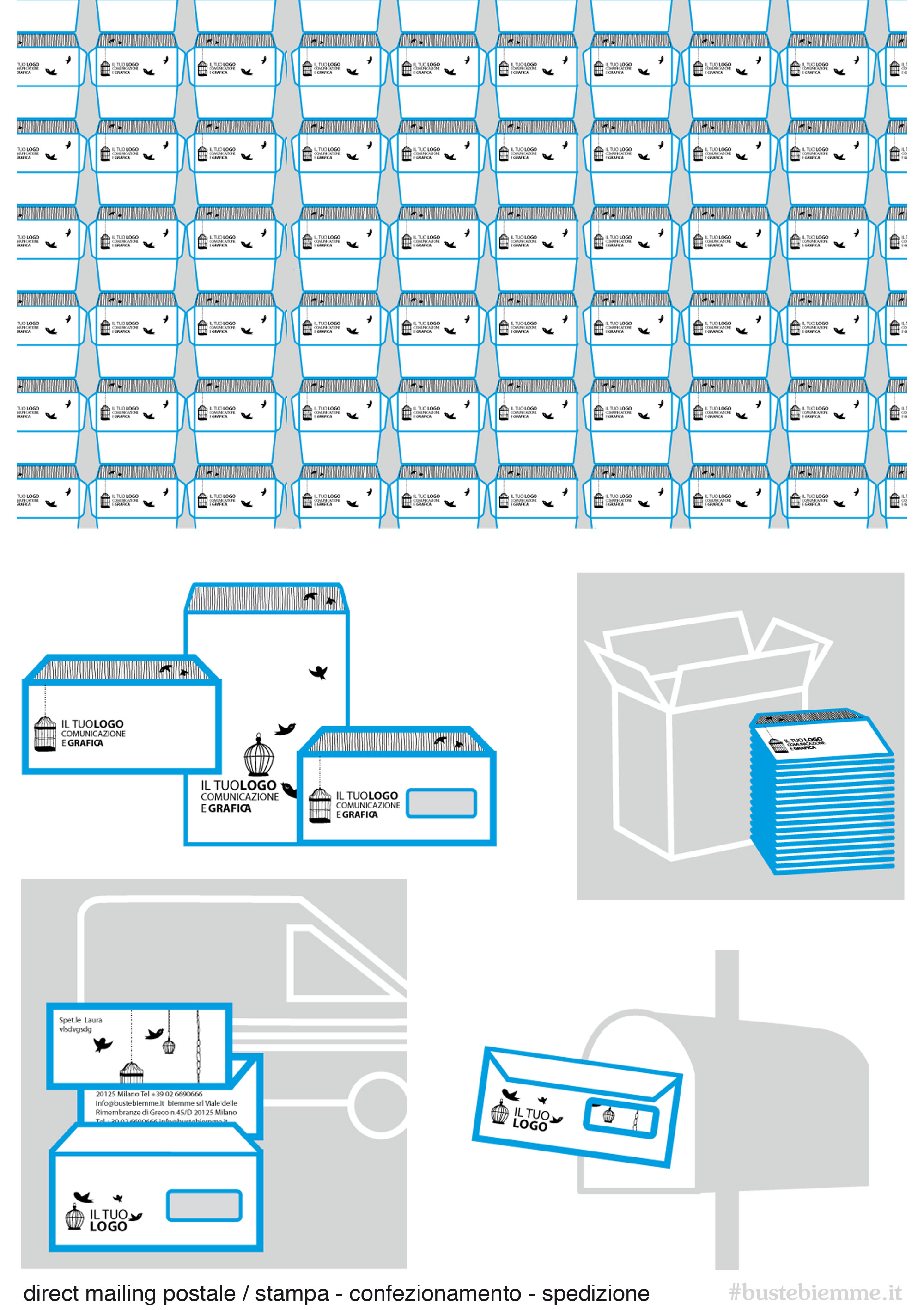 direct mailing postale Stampa, Imbustamento e Postalizzazione