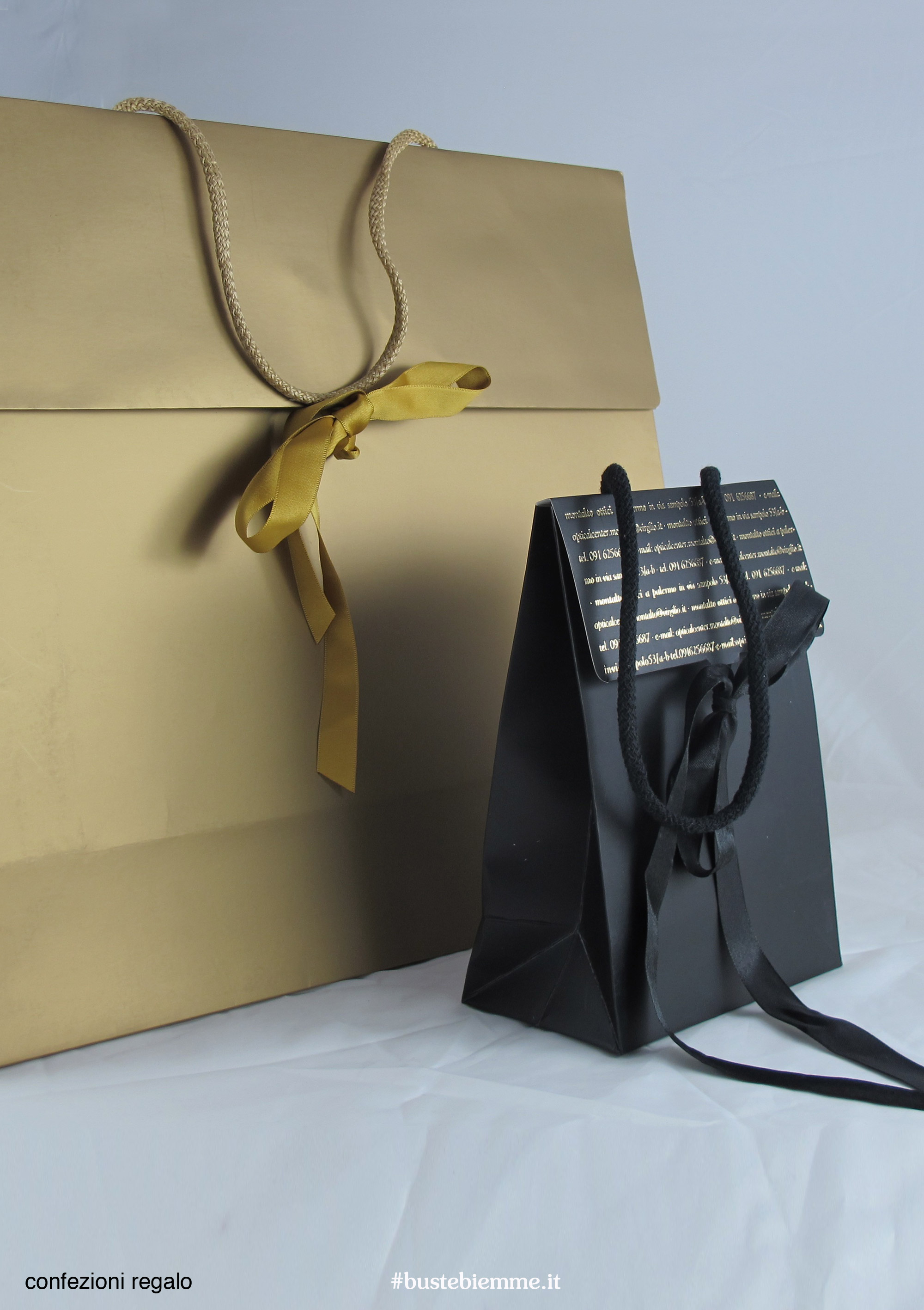 confezione regalo a forma di shopping bag da personalizzare con stampa a caldo